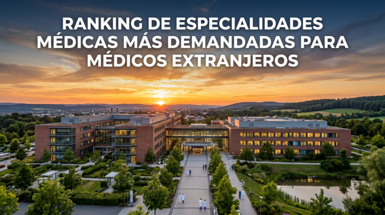 Ranking de especialidades médicas más demandadas en Alemania 2026 para médicos extranjeros
